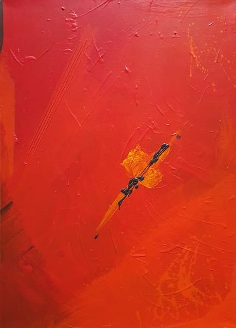 Nr 604 Glutrot 50x70 cm Jahr 2017