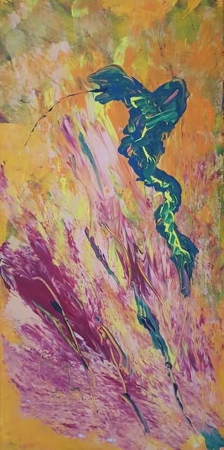 Nr 092 Der Schlangenmensch 40x80 cm Jahr 2005