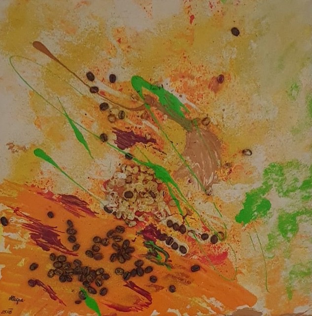 Nr 110 Das Leben kehrt zurück 40x40 cm Jahr 2005